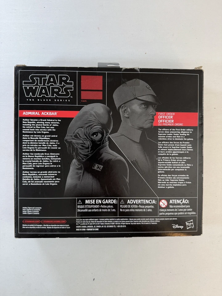 Star Wars Black Series Admiral Ackbar First Order Officer 6" Exclusive Figures - Image 4 of 4