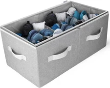 Moteph Shoe Organizer for Closet - Storage Large - 24 Pairs, Grey 