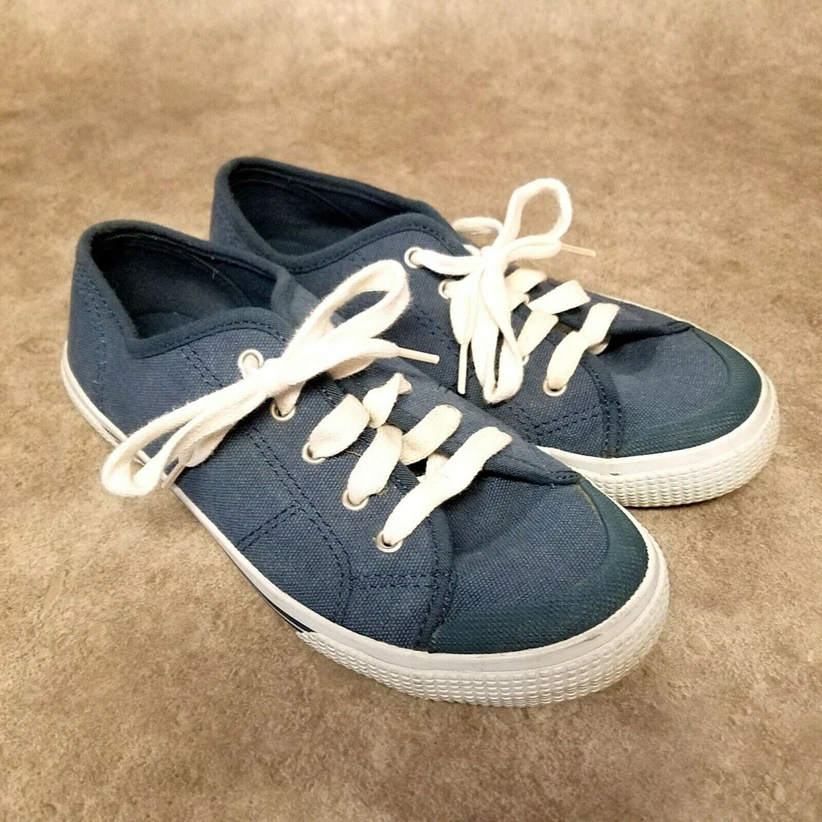 Faded Glory Girls Caden 2503522 Size 3 Navy Blue Canvas Lace Up