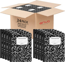 Composition Notebooks, Wide Ruled Composition Notebook, Black Marble Covers Comp