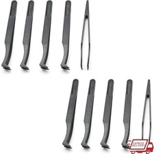 10Pcs Precision Plastic Tweezers Anti-Static Anti-Magnetic DIY Repair Tools New