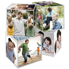 4-Pack MCS 6 Sided Photo Cubes for 3.5 x 3.5 Photos - 21837 Acrylic Cube