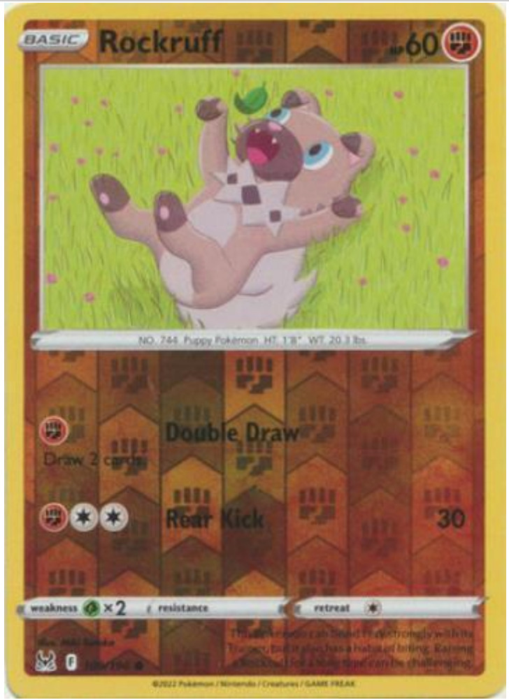 Rockruff - 109/196  - Reverse Holo -  Lost Origins - NM/M -  New