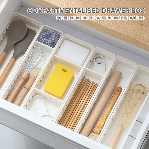 Bathroom Vanity Drawer Organizer Trays Makeup Storage With Dividers Adjustable - Picture 3 of 11