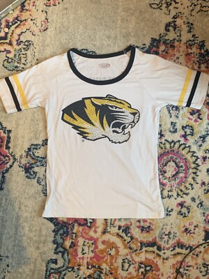 E5 Mizzou Women s Large Tee-Shirt  With Bling Tiger