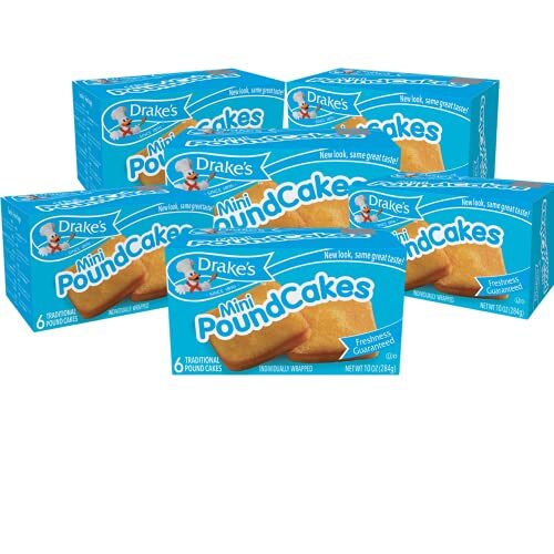 Drake's Mini Pound Cakes, 6 Boxes, 36 Individually Wrapped Traditional Cakes - Picture 1 of 7