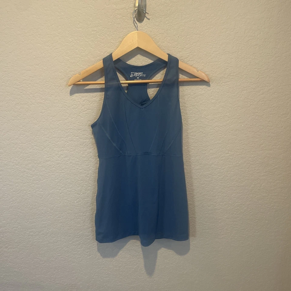 FALDA DEPORTIVA Camiseta sin mangas Camiseta Talla Xs Atlética Correr Tenis Yoga XSmall Verde azulado Foto 2 de 4