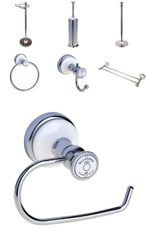 TRADITIONAL OLD VINTAGE RETRO BATHROOM ACCESSORIES CHROME & WHITE | eBay UK