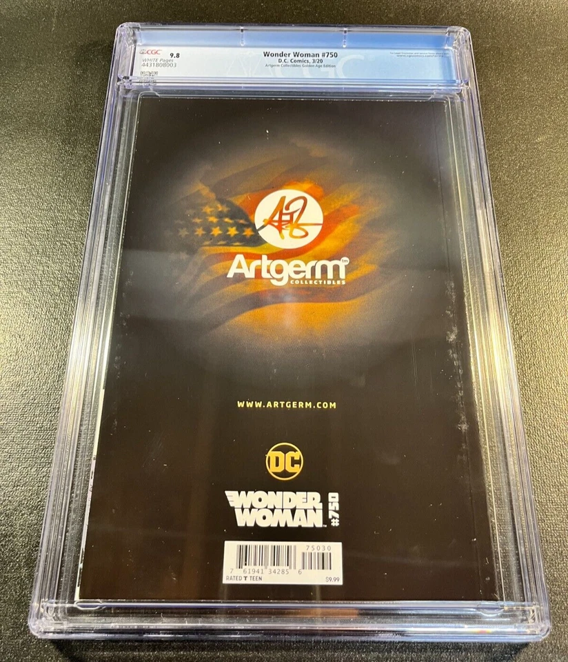 WONDER WOMAN 750 CGC 9.8 VARIANT ArtGerm Exclusive GOLDEN AGE Stanley Lau HTF - Image 2 of 2