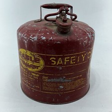 Vintage Eagle Red Fuel / Gas Can 5 Gallon Galvanized Metal Tank UI-50 S Type I
