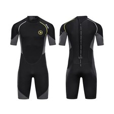 Wetsuit Shorty for Men 1.5mm/3mm Neoprene Back Zip Wetsuit Spring for Diving ...