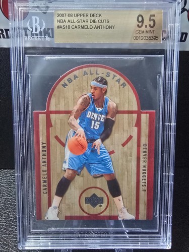 2007-08 Upper Deck NBA All-Star Die Cuts CARMELO ANTHONY #AS18 BGS 9.5 GEM MINT - Bild 1 von 2