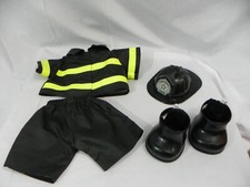 Build-A-Bear Workshop BAB Firefighter Uniform JACKET Pants FIREHAT Rubber Boots