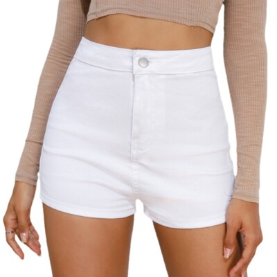 Women High Waisted Stretch Shorts Sexy Mini Denim Shorts Hot Pants Clubwear  Slim