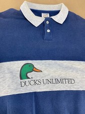 Vintage 80s 90s Ducks Unlimited Polo Sweatshirt Hunting Fishing Outdoors Duck