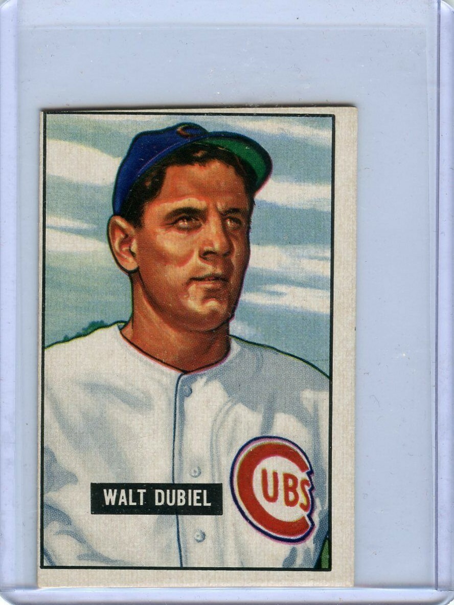 1951 Bowman Walt Dubiel Chicago Cubs #283  🚀😳💥 EXMT/ Diamond Cut 