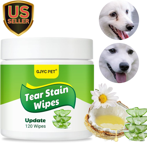 Dog Eye Wipes - Tear Stain Remover for Dogs, Gentle Formula for Cats and Dogs...
