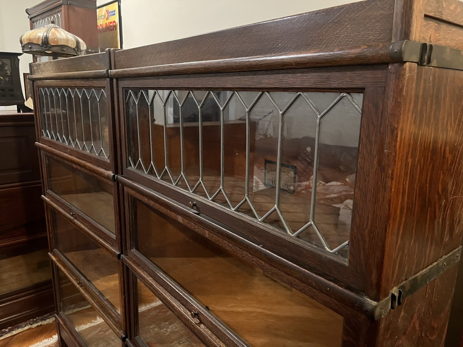 Matching Oak Globe Wernicke Grade 299 Barrister Lawyers Bookcases eBay