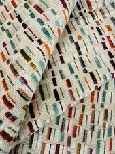 GP & J Baker Contemporary Velvet Upholstery Fabric- Maynard / Oatmeal Multi 2 yd
