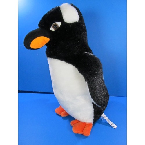 Petting Zoo Realistic Gentoo Black White Penguin Plush 13"