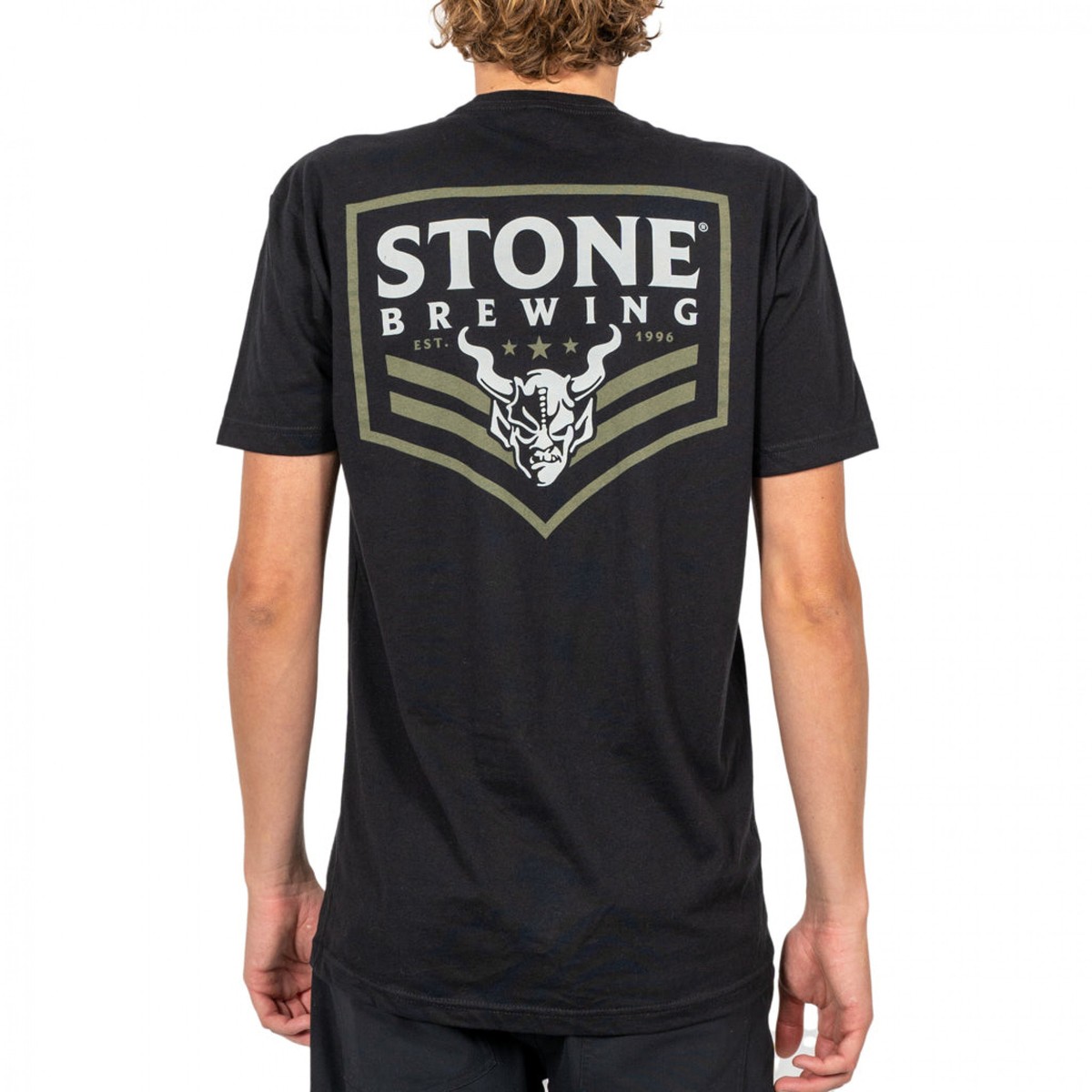 Stone Brewing Insignia Front and Back T-Shirt Black | eBay