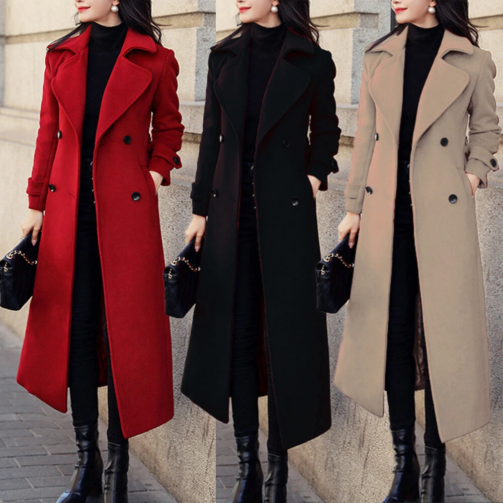 Calf length top womens winter coat