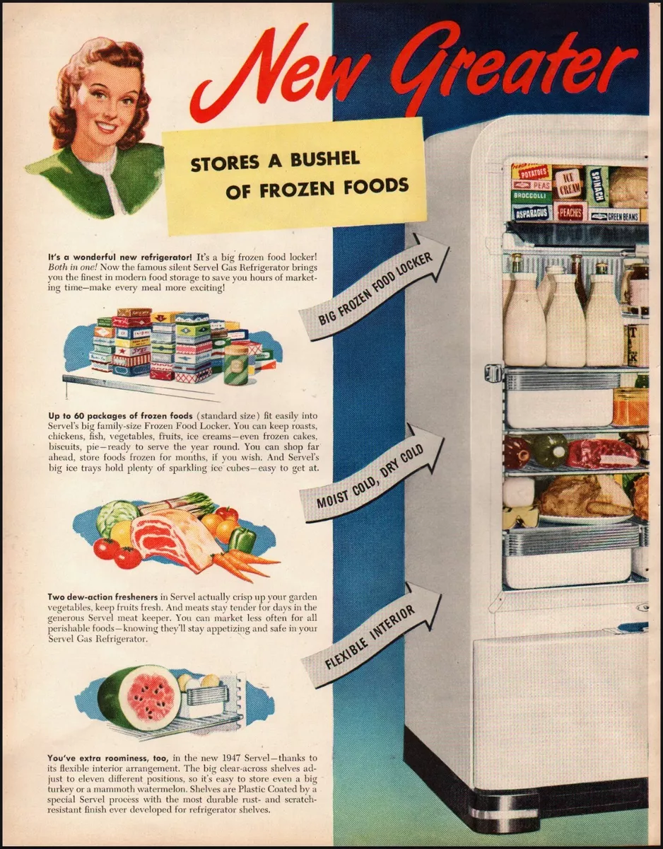 Vintage servel outlet gas refrigerator