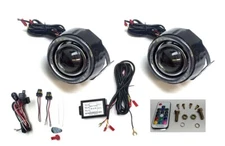 Universal 4Inch Projector Fog Light LED Static 7 Color RGB Chase Glass Halo Ring