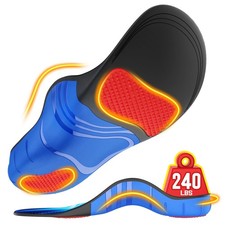 240 lbs Plantar Fasciitis Insoles Men Women, Comfort Heavy Duty High Arch Sup...