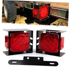 Submersible Square Led Trailer Lights Red Stop Turn Tail License Brake Lamp Submersible Square Led Trailer Lights Red Stop Turn Tail License Brake Lamp