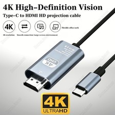 For iPhone17 16 15 Pro Max Air Android 4K Phone to HDMI TV Type-C Mirroring Cord