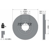 2X Textar 92162600 Bremsscheibe FüR Ssangyong Daewoo Rexton Rexton GAB