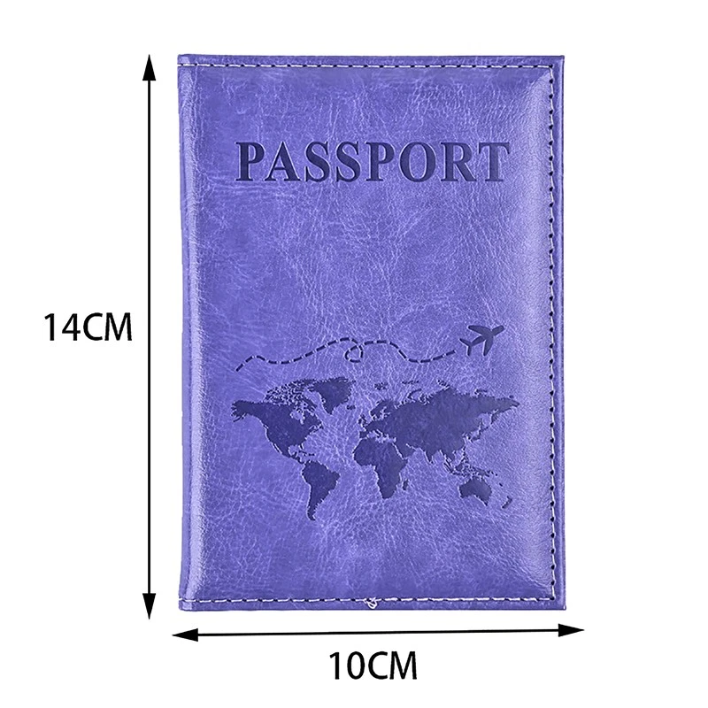 World Thin Slim Travel Passport Holder Wallet Gift PU Leather Card Case Cover - Bild 3 von 4