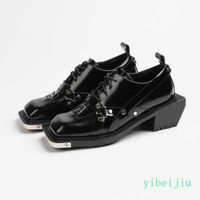 2025 Modern Fashion Personalized Punk Dress Formal Derby Leather Shoes Studded