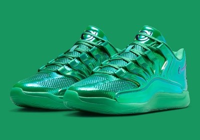Size 9 - Nike KD18 ALL STAR Warning Label Kevin Durant Green IB6682-300 IN HAND