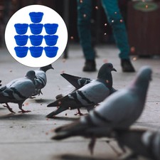 10pcs Thicken Plastic Birds Feeder Water Food Feeding Semicircle Bowl