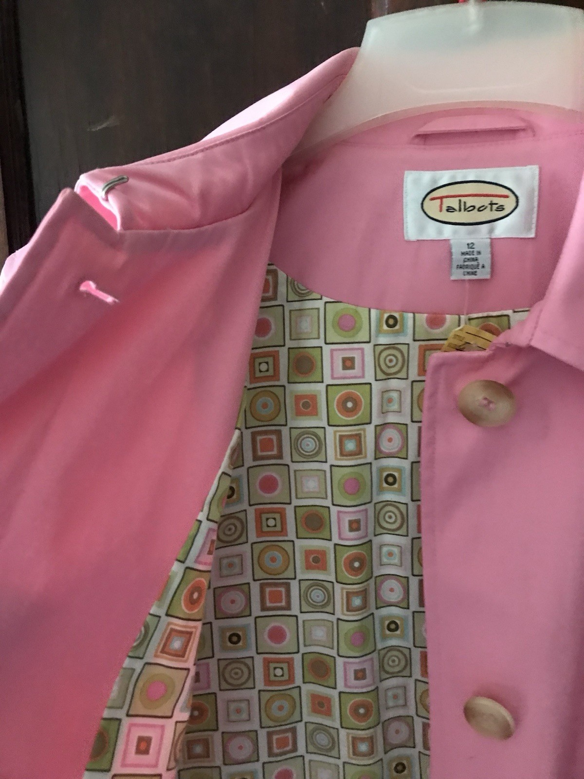 Talbots Pink Collared Button Women's Jacket Size … - image 3