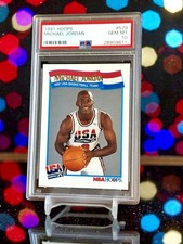 1991 Hoops Michael Jordan Team USA Olympics Dream Team PSA 10 GEM MINT #579 🇺🇸