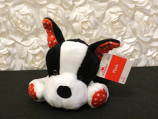 NWT Way to Celebrate Valentine s Day Bulldog Black White Dog Plush Heart Print
