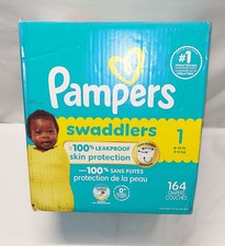 Pampers Swaddlers Active Baby Diapers 164 Count Size 1