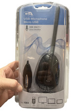 CYBER ACOUSTICS CVL-1084 USB MICROPHONE MICRO USB UPC: 646422104201 - NIP