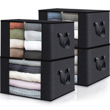 Large Capacity Clothes Storage Bag   Foldable Blanket Organizer for Closet Bedro