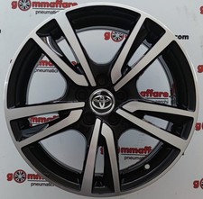 4 cerchi lega nuovi toyota nissan renault r16 nero lucido diamantato lt002238