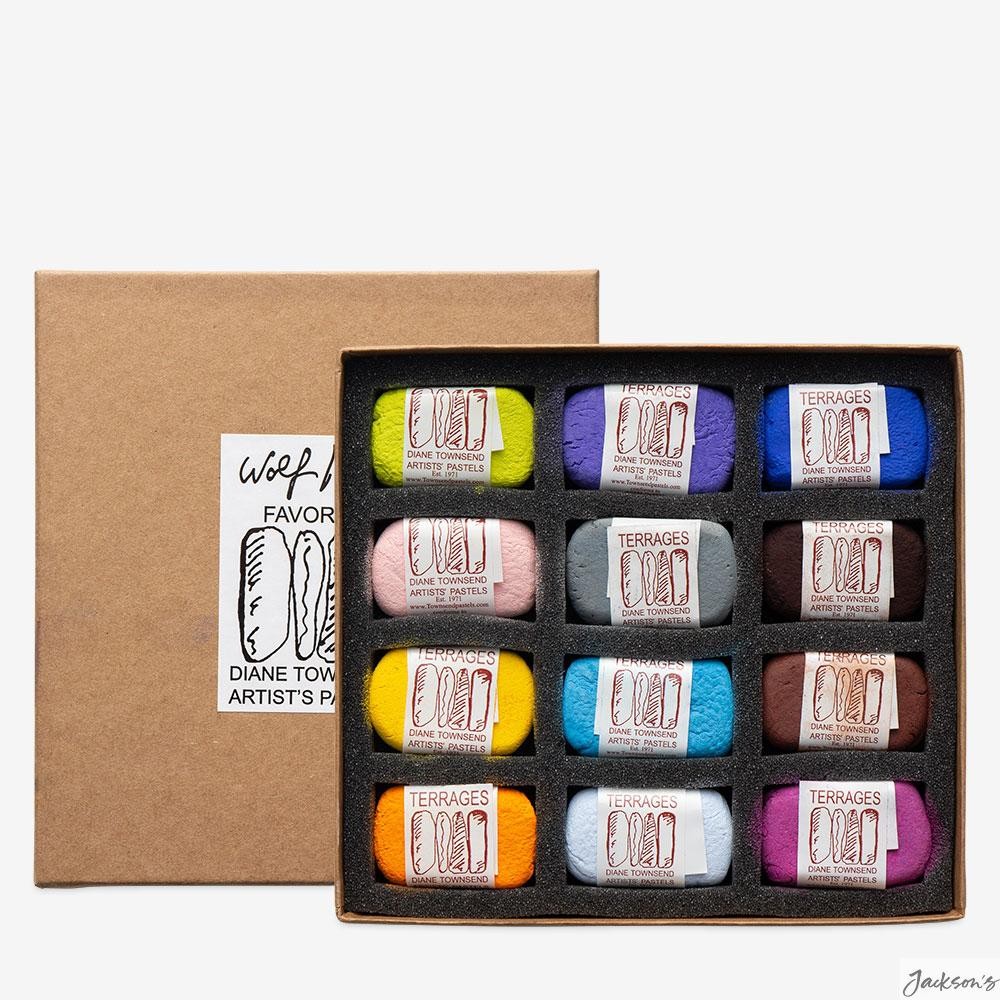 Diane Townsend Terrages Artists Pastels Crushed Pumice Set Of 12 For Layering...