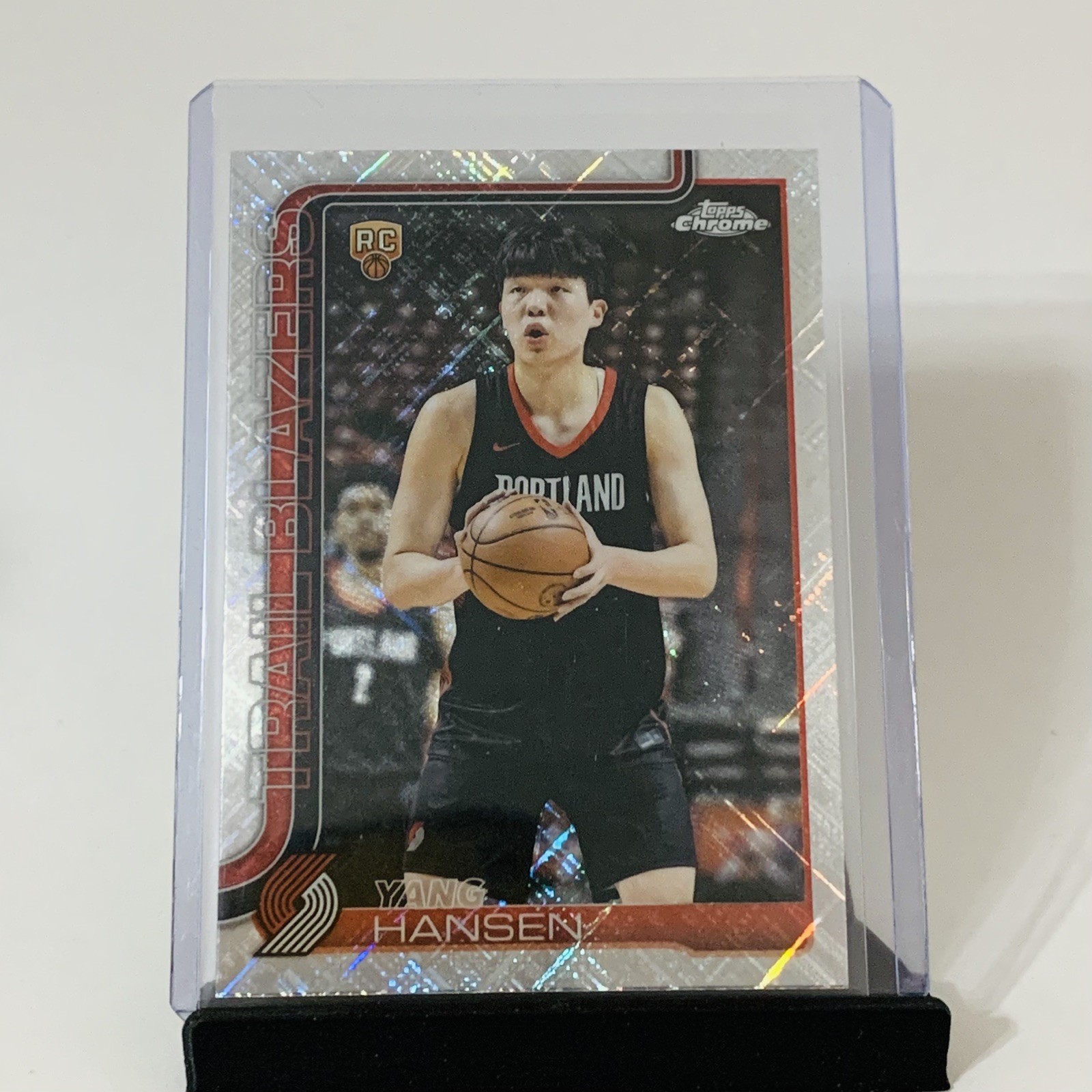 Yang Hansen 2025-26 Topps Chrome Skylight Refractor #266 Trail Blazers RC