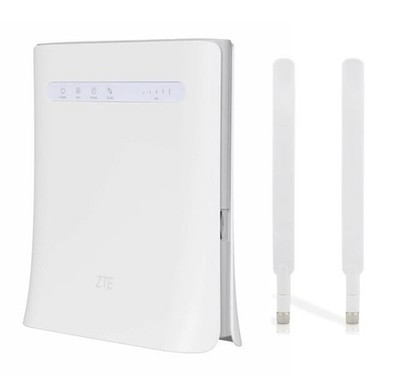ENTSPERRTER ZTE MF286 4G 300 MBPS WLAN-ROUTER. RJ11 TEL ANSCHLÜSSE + 2x ANTENNEN