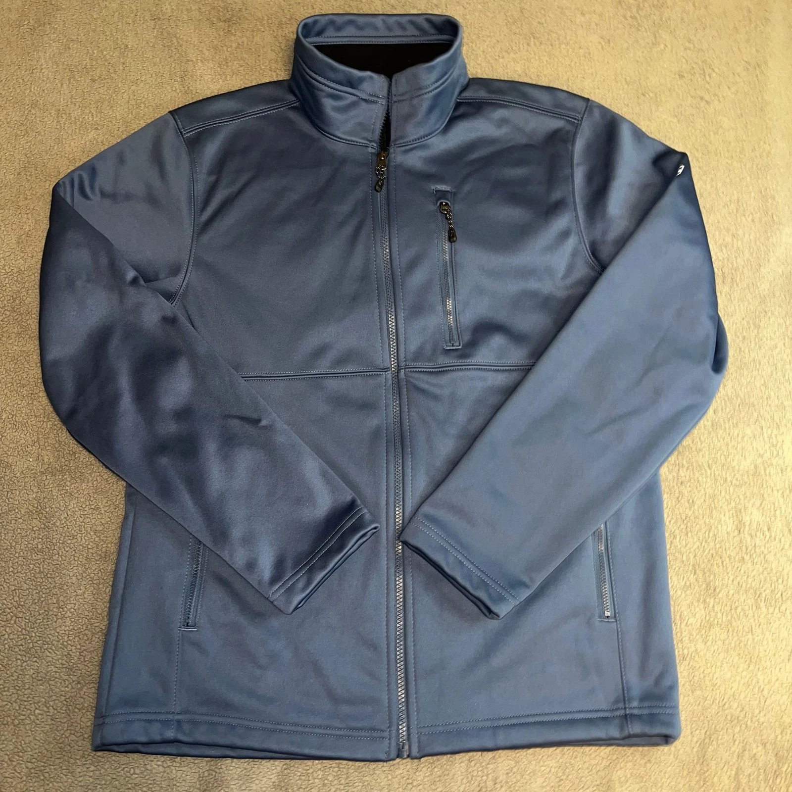 Swiss Tech Men's Softshell Jacket Wind Water Proof Blue Indigo 3XL (54-56)