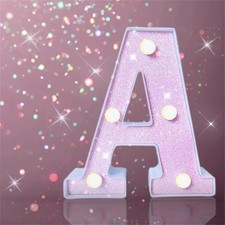 LED Light Up Alphabet Letters Pink Lights Plastic Numbers Standing UK