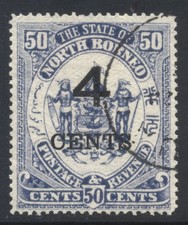 North Borneo 1899 4c on 50c used SG119a Cat &pound;38