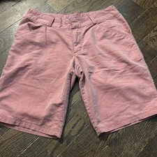 Ibex Shorts 4 Red/salmon Organic Cotton Blend 10" Inseam Hiking Outdoors